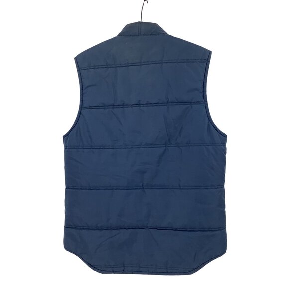 Vintage Sears Blue Puffer Vest With Zip Closure & Pockets Outerwear Medium Tall - Picture 2 of 6